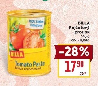BILLA Rajčatový protlak 140 g - BILLA akcniletaky.com