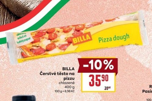 BILLA Čerstvé těsto na pizzu