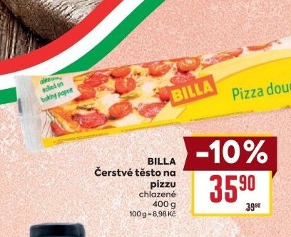 BILLA Čerstvé těsto na pizzu