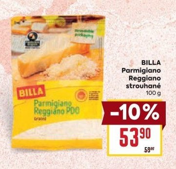 BILLA Parmigiano Reggiano strouhané