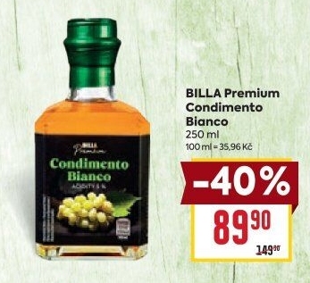 Ocet vinný Condimento Bianco Billa Premium