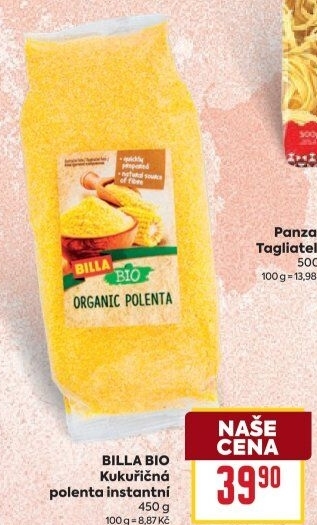 Polenta kukuřičná bio Billa