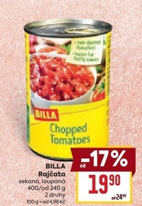 Rajčata sekaná Billa