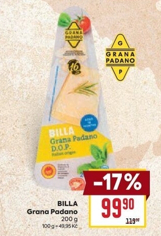 Sýr Grana Padano Billa