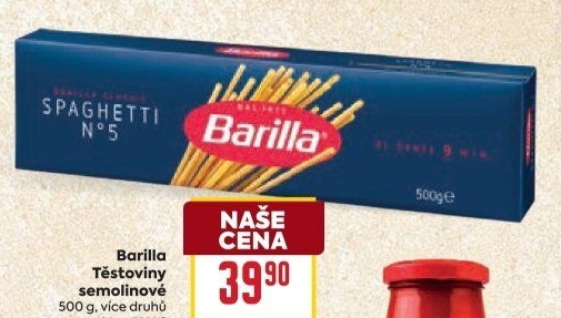 Těstoviny semolinové Barilla