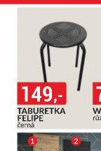 TABURETKA FELIPE černá