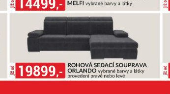 ROHOVÁ SEDACÍ SOUPRAVA ORLANDO vybrané barvy a látky provedení pravé nebo levé
