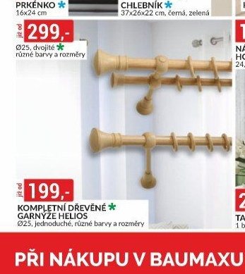 KOMPLETNÍ DŘEVĚNÉ GARNÝŽE HELIOS