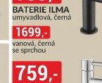 BATERIE ILMA vanová, černá se sprchou - bauMax akcniletaky.com