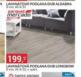 LAMINÁTOVÁ PODLAHA DUB LONGBOW 8 mm, AC4/32, v-spára