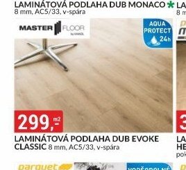 LAMINÁTOVÁ PODLAHA DUB EVOKE CLASSIC 8 mm, AC5/33, v-spára