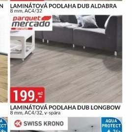 LAMINÁTOVÁ PODLAHA DUB LONGBOW 8 mm, AC4/32, v-spára
