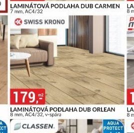 LAMINÁTOVÁ PODLAHA DUB ORLEAN 8 mm, AC4/32, v-spára