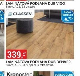 LAMINÁTOVÁ PODLAHA DUB DENVER 8 mm, AC5/33, široká deska