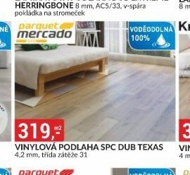 VINYLOVÁ PODLAHA SPC DUB TEXAS 4,2 mm, třída zátěže 31
