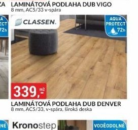 LAMINÁTOVÁ PODLAHA DUB DENVER 8 mm, AC5/33, široká deska