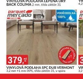 VINYLOVÁ PODLAHA SPC DUB VERMONT 3,2 mm +1 mm IXPE, třída zátěže 31, v-spára