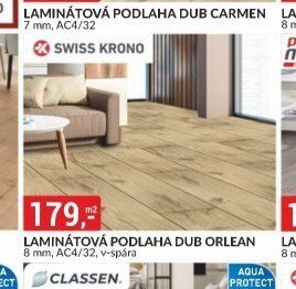 LAMINÁTOVÁ PODLAHA DUB ORLEAN 8 mm, AC4/32, v-spára