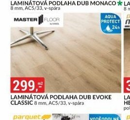 LAMINÁTOVÁ PODLAHA DUB EVOKE CLASSIC 8 mm, AC5/33, v-spára