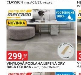 VINYLOVÁ PODLAHA LEPENÁ DRY BACK COLIMA 2 mm, třída zátěže 31