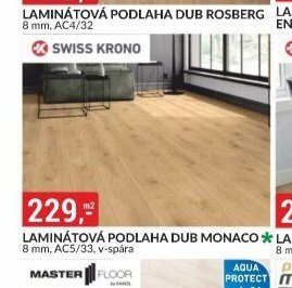 Laminátová podlaha Dub Monaco 8 mm, AC5/33, v-spára