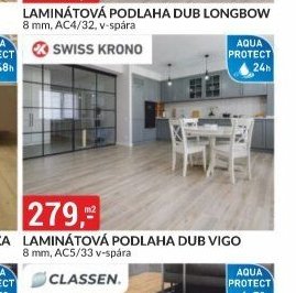 Laminátová podlaha Dub Vigo 8 mm, AC5/33, v-spára