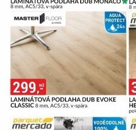 Laminátová podlaha Dub Evoke Classic 8 mm, AC5/33, v-spára