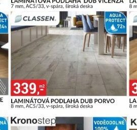 Laminátová podlaha Dub Porvo 8 mm, AC5/33, v-spára, široká deska