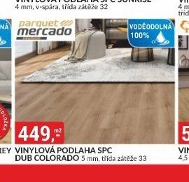 Vinylová podlaha SPC Dub Colorado 5 mm, třída zátěže 33