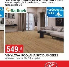Vinylová podlaha SPC Dub Ceres 4,5 mm, třída zátěže 33, v-spára