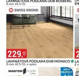 Laminátová podlaha Dub Monaco 8 mm, AC5/33, v-spára