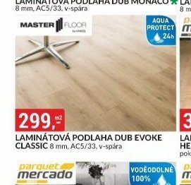 Laminátová podlaha Dub Evoke Classic 8 mm, AC5/33, v-spára