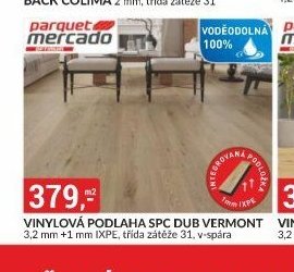 Vinylová podlaha SPC Dub Vermont 3,2 mm +1 mm IXPE, třída zátěže 31, v-spára