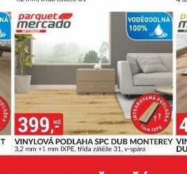 Vinylová podlaha SPC Dub Monterey 3,2 mm +1 mm IXPE, třída zátěže 31, v-spára - bauMax akcniletaky.com