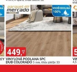 Vinylová podlaha SPC Dub Colorado 5 mm, třída zátěže 33