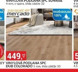 VINYLOVÁ PODLAHA SPC DUB COLORADO 5 mm, třída zátěže 33