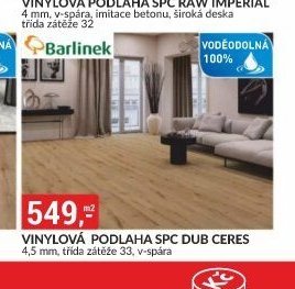 VINYLOVÁ PODLAHA SPC DUB CERES 4,5 mm, třída zátěže 33, v-spára