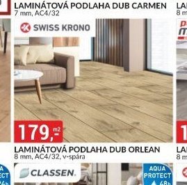 LAMINÁTOVÁ PODLAHA DUB ORLEAN 8 mm, AC4/32, v-spára