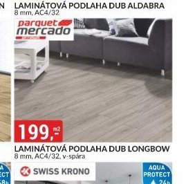 LAMINÁTOVÁ PODLAHA DUB LONGBOW 8 mm, AC4/32, v-spára