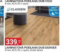 LAMINÁTOVÁ PODLAHA DUB DENVER 8 mm, AC5/33, široká deska - bauMax akcniletaky.com