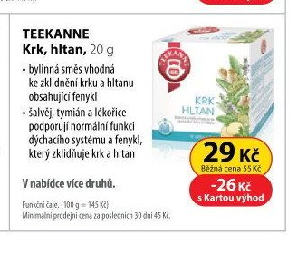 TEEKANNE Krk, hltan, 20 g