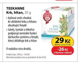 TEEKANNE Krk, hltan, 20 g