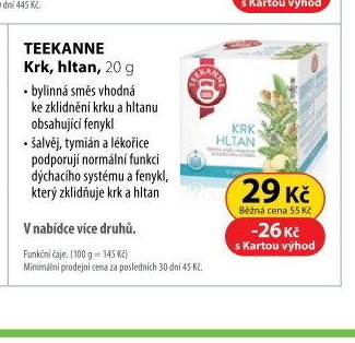 TEEKANNE Krk, hltan