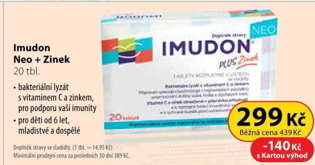 Doplněk stravy Imudon Neo + Zinek
