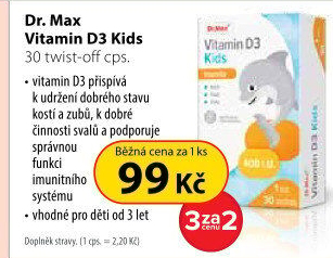 Dr. Max Vitamin D3 Kids, 30 twist-off cps.