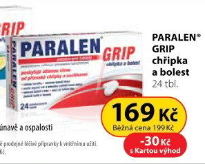Tablety chřipka a bolest Grip Paralen