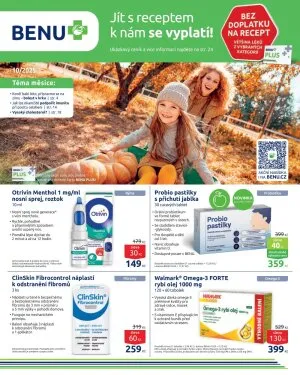 akční leták BENU Lékárna 1.10.2025-31.10.2025