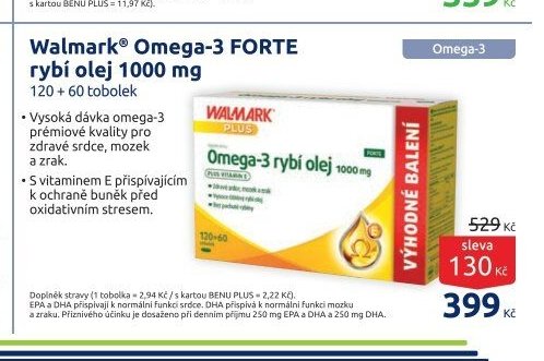 Walmark Omega-3 FORTE rybí olej 1000 mg