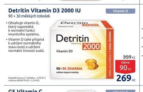 Detritin Vitamin D3 2000 IU