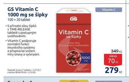 GS Vitamin C 1000 mg se šípky